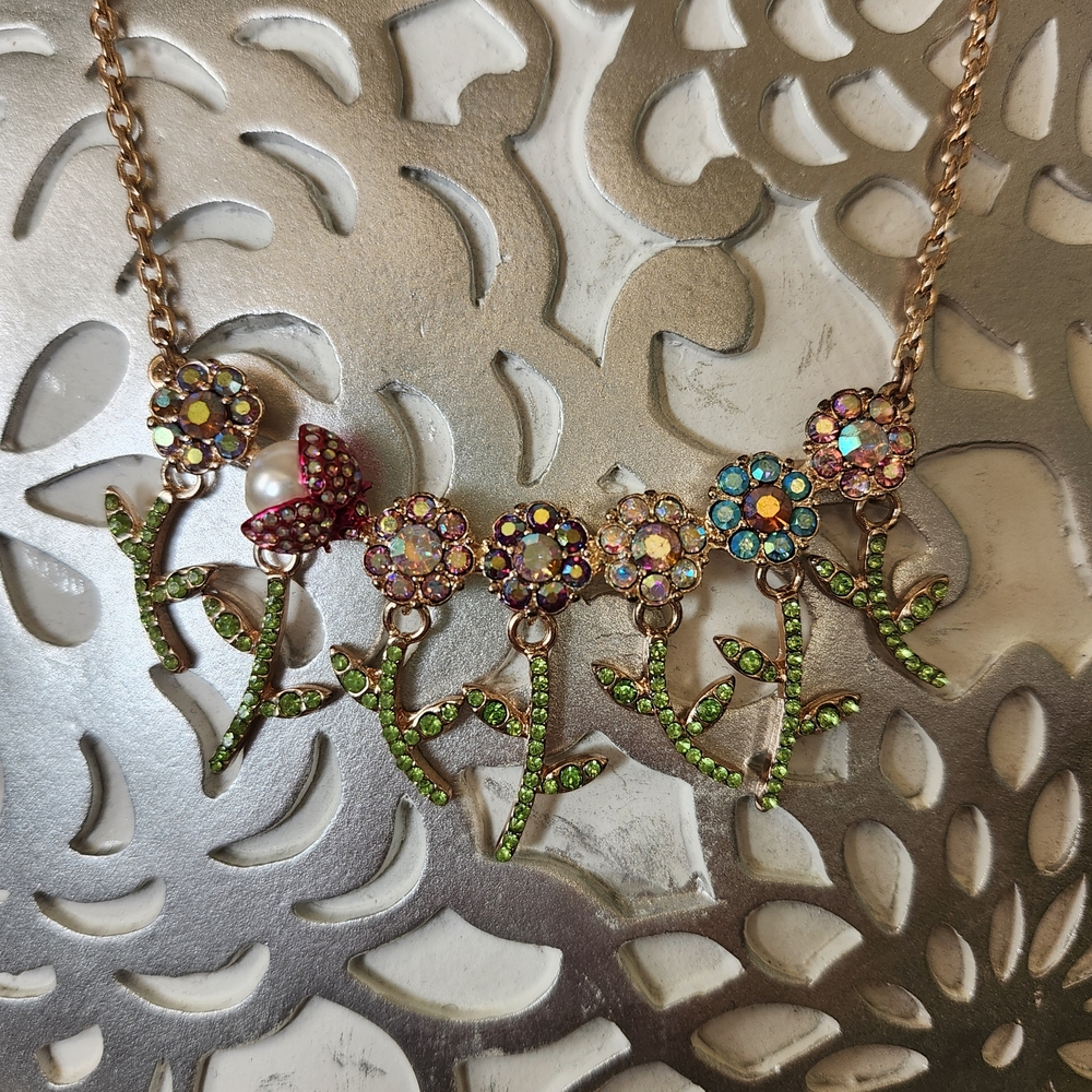 Betsey Johnson Multicolor Floral Necklace - Picture 2 of 5